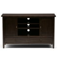 thumbnail image 2 of Warm Shaker Solid Wood Transitional 47 inch Wide TV Stand with Two 26 inch Wide Bookcases in Tobacco Brown (Set of 3), 2 of 8