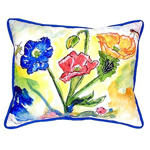 Bugs & Poppies Small Indoor/Outdoor Pillow 11x14