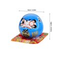 thumbnail image 2 of Ceramic Daruma Doll Japanese Decor Feng Shui Fortune Cat Figurine Traditional Japanese Doll for Home Store for Money Prosperity, 2 of 3