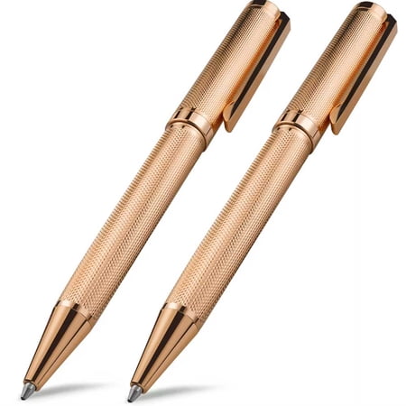 STONEGO Metal Ballpoint Pen - Retractable Signature Pen with Crest Style Metal Housing, Black Ink, Medium Point (1.0mm) for Smooth and Professional Writing