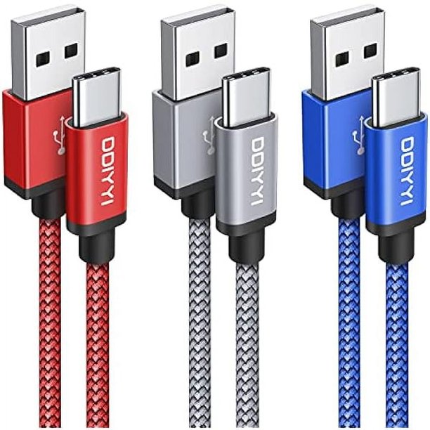 wonima11 Long USB C Cable 10 ft 3-Pack, USB to USB C Cable 10ft Fast Charging, USBA to USBC Charger 10 ft Cord Braided for iPhone 17 Air 17 16e 16/16 Plus/16 Pro/16 Pro Max/iPhone 15 Series, Samsung