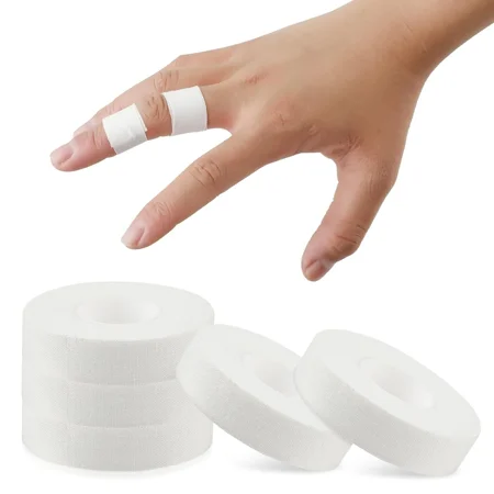 Finger Tape White Extra Strong 0.6-Inch x 32-feet Athletic Tape for Fingers Feet Sweat Volleyball Finger Tape for Outdoor Sports Climbing Football (5)
