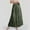 Army Green, variant on Dpytoraw Women's Chiffon White Flowy Maxi Skirts Boho Summer Elastic Waisted Pleated A Line Long Skirt For Women Plus Size Bodycon Skirt with Control Top Green