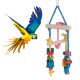thumbnail image 1 of Bloque de madera de colores, cuerda para morder, cuerda de algodón, equilibrio colgante para masticar, pájaro de juguete, columpio para loros, accesorio, 1 of 5