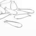 thumbnail image 3 of Brass Hoop Earring Wires Hook Earring Making Findings Lead Free Cadmium Free and Nickel Free Platinum 20~21 Gauge 33x14x0.7~0.8mm Brass, 3 of 4