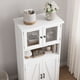 thumbnail image 5 of Qinaqin 67 Inch Alto Freestanding de 3 Niveles Almacenamiento Gabinete 4 cm Profundidadoors Ajustable Shelves para Living Sala Profundidadining Bathroom y Entryway, 5 of 8