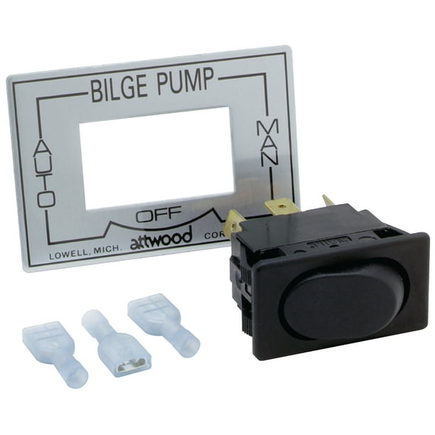 Attwood 7615A3 3Way Bilge Pump Switch Auto / Off / Manual Walmart