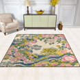 thumbnail image 2 of Yayeee Area Rugs for Living Room 6.7'x4.8' Non Slip Washable Bedroom Floor Carpet, Pink Floral Wave, 2 of 5