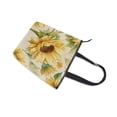 thumbnail image 4 of Zipper canvas bag large capacity large size practical handbag durable Canvas with leather material Vintage Fashion Sunflowers, 4 of 7