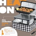thumbnail image 2 of HOTLOGIC Mini Portable Electric Lunch Box Food Heater - Innovative Food Warmer and Heated Lunch Box for Adults Car/Home - Easily Cook, Reheat, and Keep Your Food Warm - Houndstooth (12V), 2 of 6