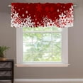 thumbnail image 6 of Winter Christmas Valances for Windows Red White Snowflake Kitchen Curtains Short Rod Pocket Window Curtain 1 Panel for Xmas Holiday Treatment Decorations 54x18inch, 6 of 6