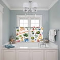 thumbnail image 3 of 2 Panels Kitchen Tier Curtains 39 Inch Length, Summer Beach Grommets Window Treatment Curtain, Tropical Coconut Watermelon Lemon Flamingo Thermal Curtains Drapes for Living Room/Bathroom, 3 of 9
