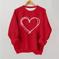 thumbnail image 2 of yoeyez Oversized Crewneck Sweatshirts for Girls Baby Girl Valentines Outfit Heart Printed Long Sleeve Shirts Spring Valentines Clothes Red,2 Years, 2 of 7