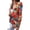 Orange, variant on Office Lady Blazer Colorful Print Slim Spring Autumn Fake Pockets Floral Suit Jacket for Office