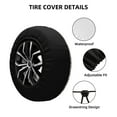thumbnail image 4 of Balery Leaves And Anemonetire Cover Waterproof Dust-Proof, Universal Spare Wheel Tire Cover For Trailer, Rv, Suv Truck And Vehicle Camper Accessories-17 Inch, 4 of 9