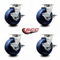 thumbnail image 2 of Tool Box Caster Wheel Set – 5 Inch Solid Polyurethane Swivel Casters – SCC, 2 of 2