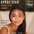 thumbnail image 2 of Natural Oil Blotting Sheets for Face with Bamboo Charcoal - 25% Larger - 6pk/600 Makeup Friendly Oil Absorbing Sheets for Face - Easy Dispensing Blotting Papers - Perfect for Keeping in Purse, 2 of 12