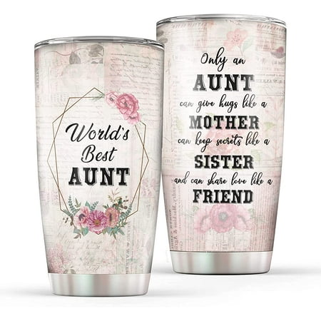 

Aunt Tumbler Best Aunt Ever Gifts for Women’s Day Birthday Valentine Mother s Day Valentine s Day Travel Mug Stainless Steel Tumbler 20 Oz