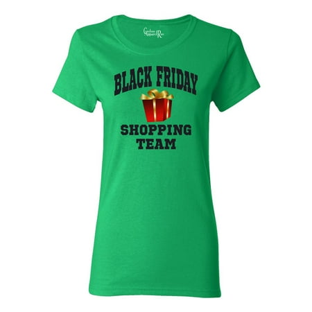 Black Friday Shopping Team Christmas Womens Graphic (Best Black Friday Apparel Deals)