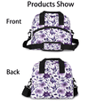 thumbnail image 3 of Herdesigns Flower Purple Insulated Lunch Bag for Women Men Adults Large Reusable Lunch Box Leakproof Portable Cooler Tote Bags with Adjustable Shoulder Strap, 3 of 7