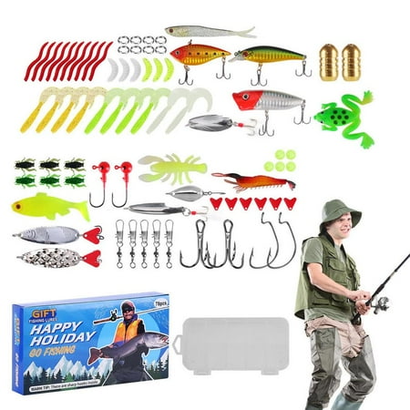 SHENERDA Saltwater Fishing Baits Floating Topwater Lures with Tackle Box Including Frog Lure Spinnerbait Crankbait Jigs Freshwater and Saltwater Lures best service