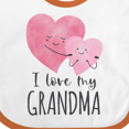 thumbnail image 4 of Inktastic I Love My Grandma Two Hugging Hearts Boys or Girls Baby Bib, 4 of 4