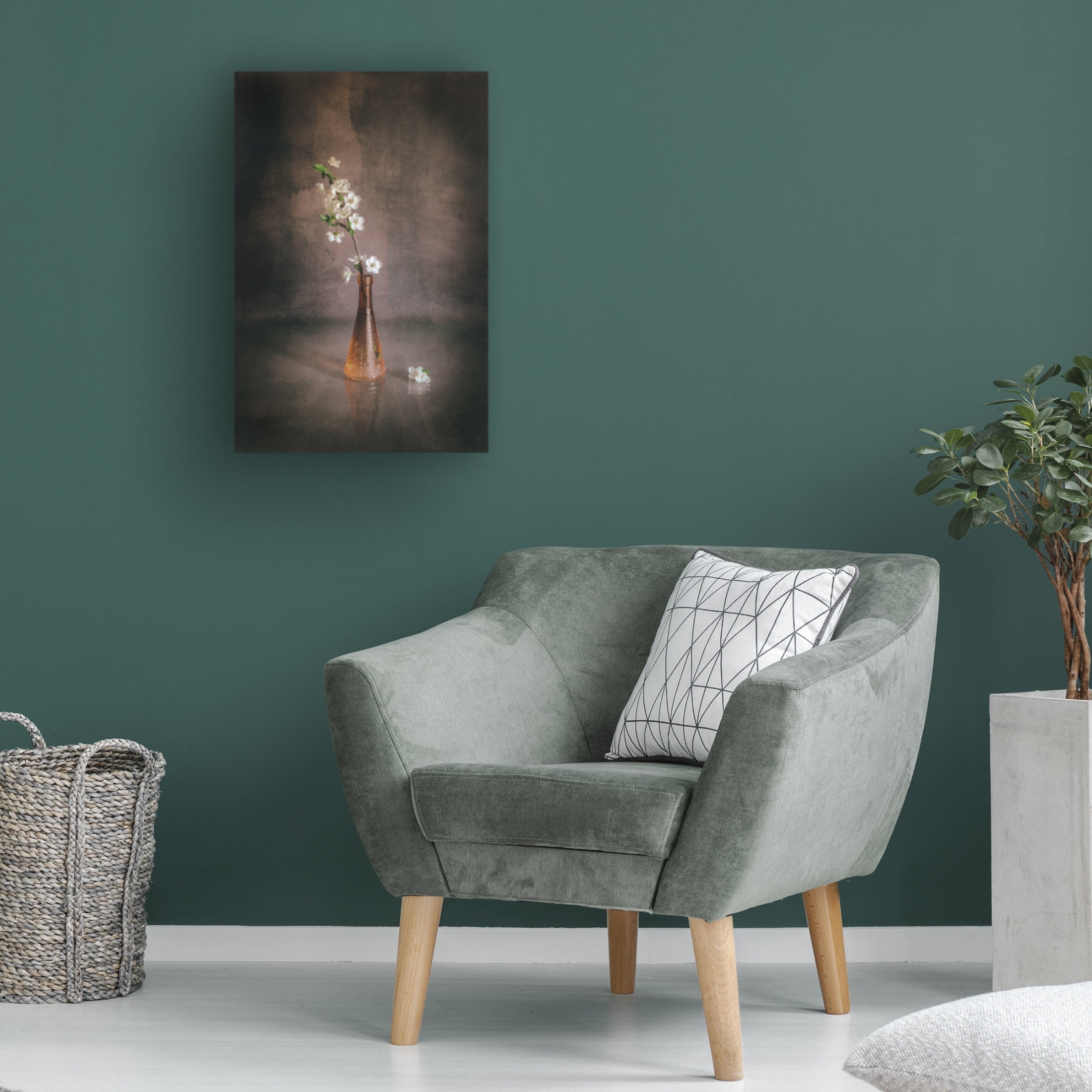 Canvas Wall Art - Cicek Kiral 'Spring Flowers' Wall Art for Living Room, Bedroom, or Office Décor by Trademark Fine Art - 12 x 19 Inches