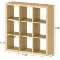 9 Cube Shelf, Closet Storage Organizers, Modern Open Bookcase with Bins