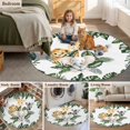 thumbnail image 6 of Round Area Rug 4ft, Cute Elephant Giraffe Lion Non-Shedding Washable Area Rug, Watercolor Monstera Non Slip Low-Profile Circle Rugs for Living Room, Bedroom Dining Room, 6 of 9