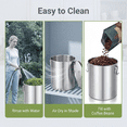 thumbnail image 5 of FOHERE 21 LT Stainless Steel Airtight Canister for Kitchen, Rice Food Storage Containers,10-25Lbs Metal Bucket Food Storage Container for Rice, Flour, Grain, Coffee, 5 of 7