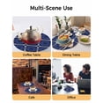 thumbnail image 2 of 13 Inch Round Placemats Set of 6, Navy Blue Boho Non Slip Heat Insulation PP Table Mats, Farmhouse Abstract Floral Aesthetic Washable Place Mats for Kitchen Dining Party Table Decor, 2 of 7