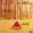 thumbnail image 4 of Superio Kids Rake with Hardwood Handle- Durable Plastic Red Head to Sweep Leaves in Lawn and Tidying Up The Garden – 34 “Height (12 Pack), 4 of 5