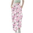 thumbnail image 2 of Teen Girls Halloween Sweatpants Cute Ghost Graphic Print Drawstring Elastic Waist Casual Joggers with Pockets Kids Track Loose Fit Pants 2025 Fashion Holiday Trousers,Sizes 3-13, 2 of 5