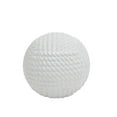 thumbnail image 1 of Benzara BM189484 Decorative Ceramic Orb with Rope Textured Surface, White - Large - 6.25 x 7 x 7 in., 1 of 1