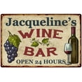 thumbnail image 1 of Jacqueline's Rustic Wine Bar Sign Wall Decor Kitchen Gift 16 x 24 Matte Finish Metal 116240056998, 1 of 1
