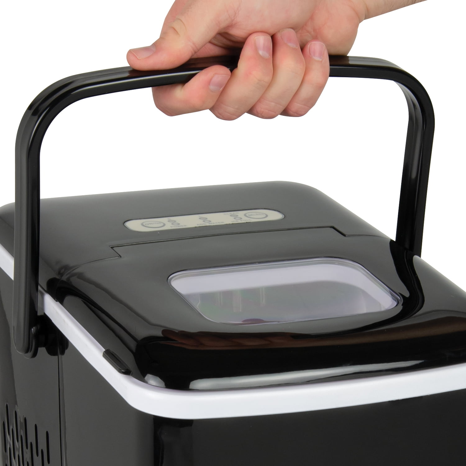Igloo ICEB26HNBK 26-Pound Automatic Self-Cleaning Portable Countertop Ice Maker Machine With Handle, Black