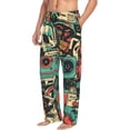 thumbnail image 2 of Balery Retro Pop Art Collage print Men's Pajama Pants,Ultra Lightweight Pjs,Lounge Pant-Large, 2 of 9
