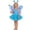 Light Blue, variant on Glowing Fairy Set For Girls Includes Light Up Wand And Floral Four Piece Dress Up Play Outfit
