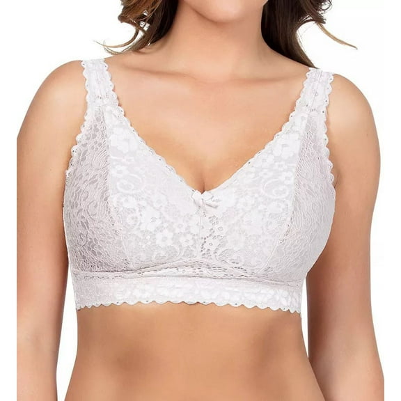 PARFAIT Pearl White Adriana Lace with J-Hook Bra, US 32E, UK 32DD, NWOT