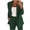 Army Green plus size blazer set a1, variant on Women Plus Size 2 Piece Blazer Set Open Front Long Sleeve Jacket Elastic Waisted Pants Matching Lounge Outfits Casual Work Business Tracksuits Travel Airport Clothes, Gray 2XL