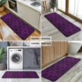 thumbnail image 6 of Purple Gothic Floral Pattern Kitchen Rug Mat,Kitchen Runner Rugs Non Skid Washable,Decorative Kitchen Floor Mats for Kitchen,Sink,Laundry,17"x47.2", 6 of 7