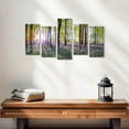 thumbnail image 2 of Elephant Stock Bluebells And Sunrise Wall Art - Horizontal Multi Panel Canvas - Living Room Wall Decor - Floral And Botanical Multi Panel - Brown And Purple Decor By Assaf Frank - 25" x 12", 2 of 4