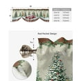 thumbnail image 5 of Christmas Truck Elk Fir Tree Berries Window Curtain Living Room Kitchen Cabinet Tie-up Valance Curtain Rod Pocket Valance, 5 of 6