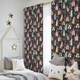 thumbnail image 5 of Blackout Kids Curtains,Princess and Castle Black Pattern Children's Insulated Curtains Set Of 2,Bedroom Essentials,Toddler Room Decor 52"x84", 5 of 5