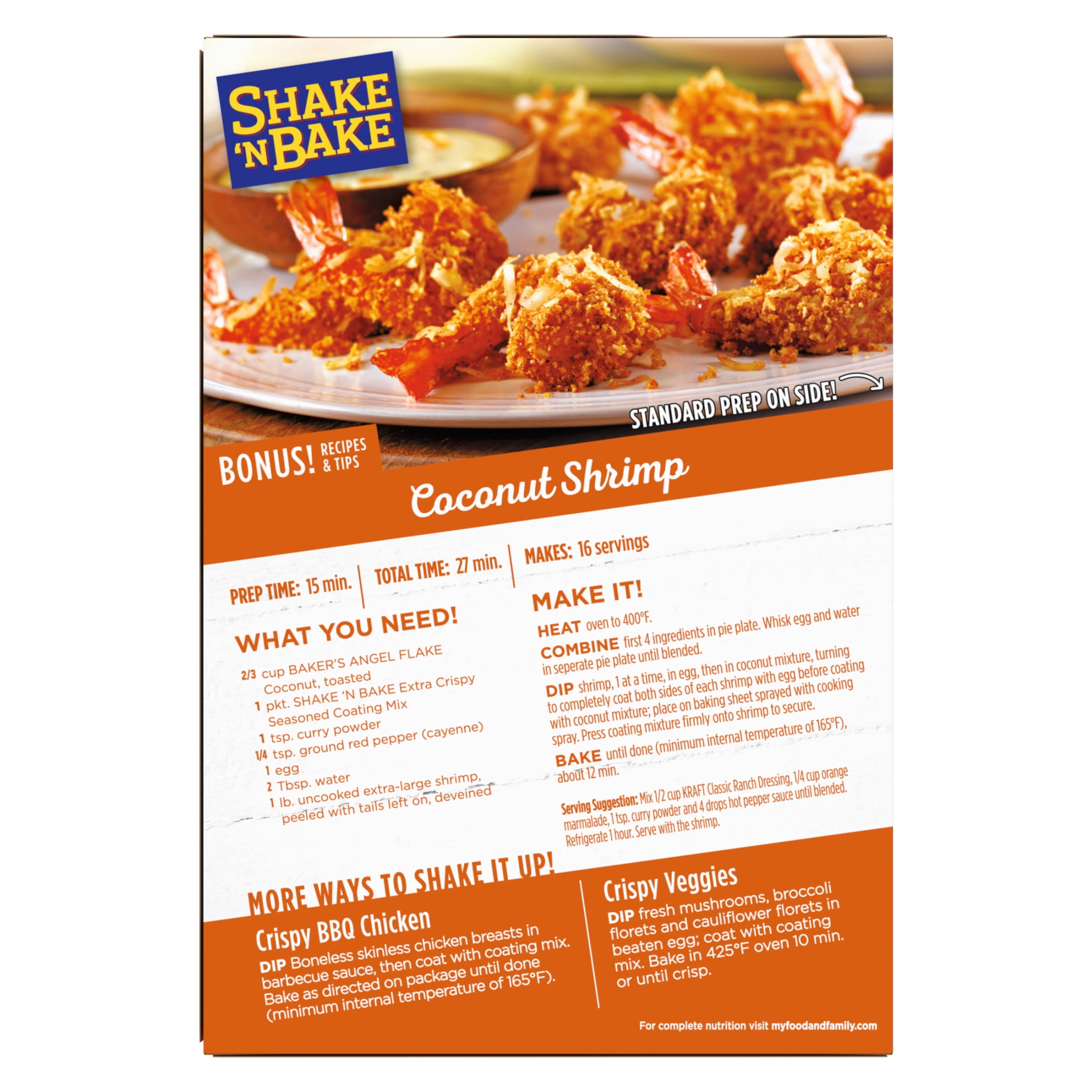 (3 pack) Shake 'N Bake Extra Crispy Seasoned Coating Mix, 2 Count Packets