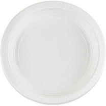 Serving 10" Disposable White Salad Plastic Plates - Durable & Eco-Friendly - Perfect for Restaurants, and Elegant Parties - Hassle-Free Cleanup - 300 Counts
