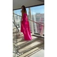 thumbnail image 5 of MODX Robes de Bal Sirène Fuchsia Fendue sur le Côté Robe de Soirée Femme Plis Élégante Robe de Fête Robe d'Invité de Mariage à la Plage, 5 of 5