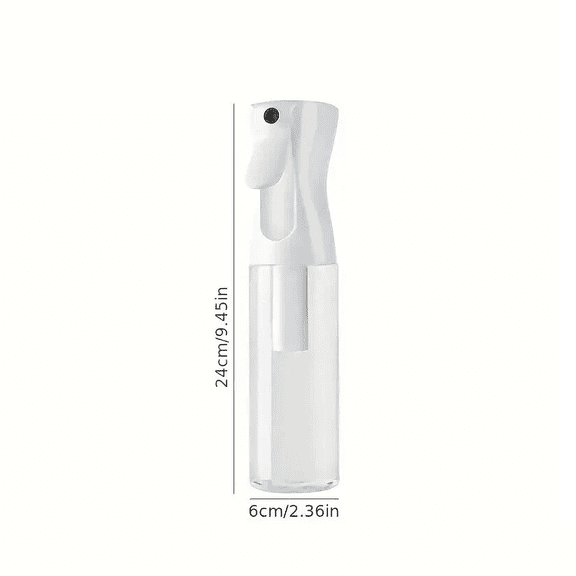 300ml Continuous Mist Spray Bottle for Hair Styling and Plant Care - Black