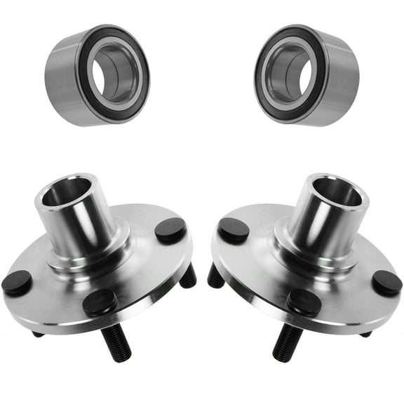 TRQ Front Rear Wheel Hub & Bearing Pair Set for Mazda Protege Miata BHA53214
