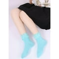 thumbnail image 3 of Women Lace Ruffle Ankle Socks, Cute Princess Girls Frilly Cotton Socks 3Pairs, 3 of 4
